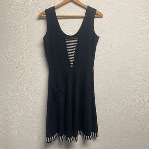 Black and Gray Effies Heart Modcloth Sailor Dress Size M